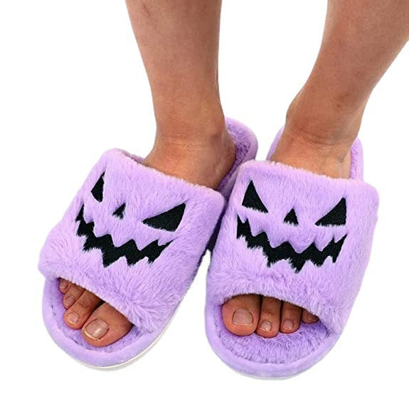 Halloween-Schuhe Winter Niedliche Warme Hausschuhe Damen