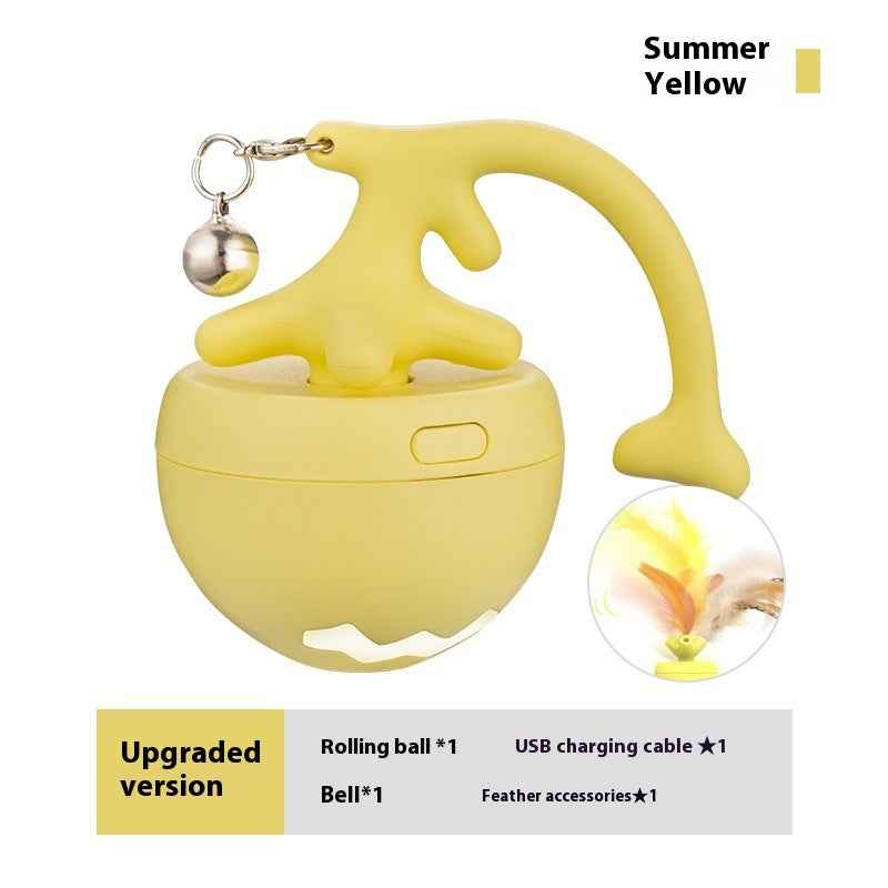 Smart Interactive Cat Toy Ball USB Rechargeable Moving Rolling Ball USB Rechargeable Ball Smart Moving Pets Toy Self-Play Pet Products - Shopteufel