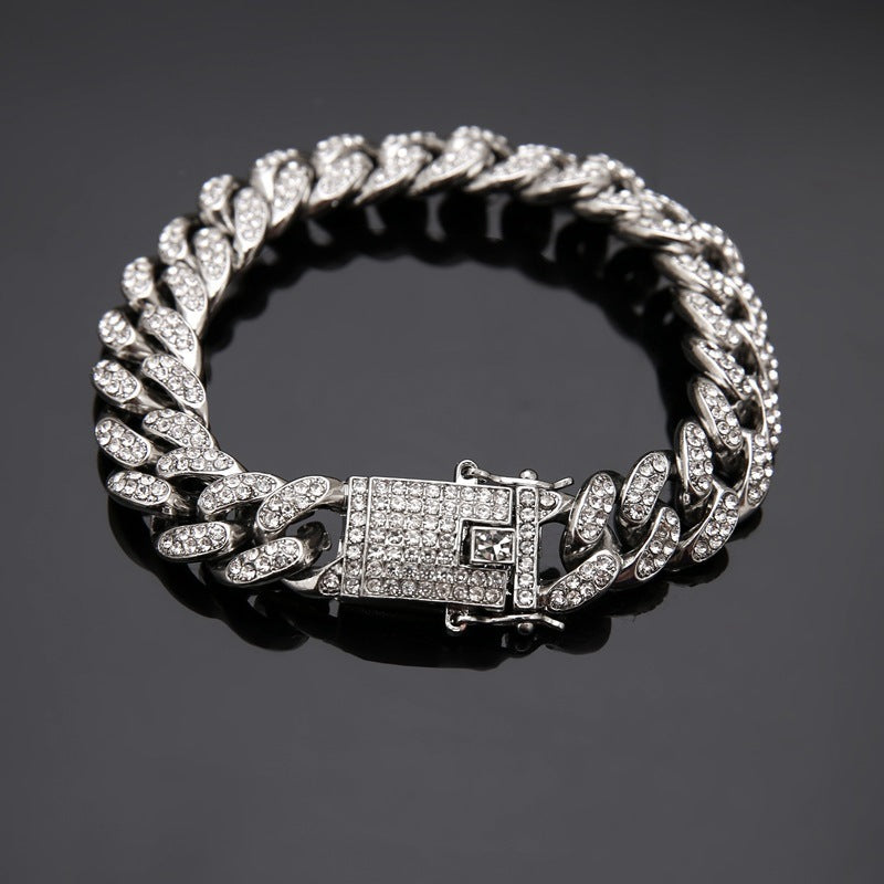 Kubanisches Armband mit Diamanten, Hip-Hop-Schmuck - Shopteufel