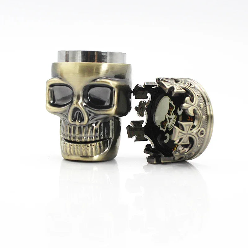 Ghost Head Smoke Eliminator 3-lagiger Zahnrad-Totenkopf-Metall-Grinder - Shopteufel