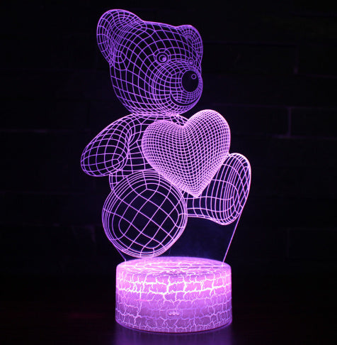 3D-Lampe aus Acryl mit USB-LED-Nachtlicht - Shopteufel