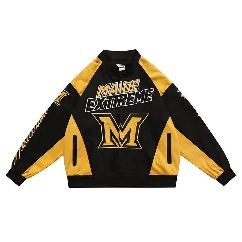 Amerikanische Retro-Hip-Hop-Baseballjacke mit Stickerei - Shopteufel