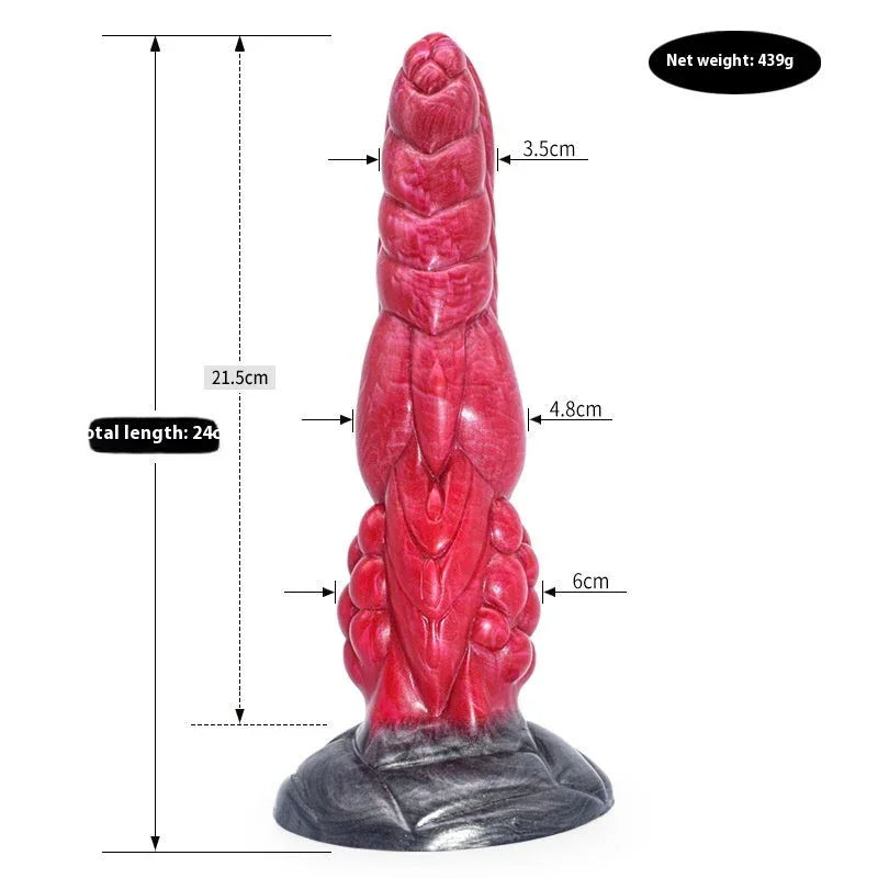 Farbiger Dildo, tierähnlicher Penis, Masturbator, unregelmäßiger Analplug - Shopteufel