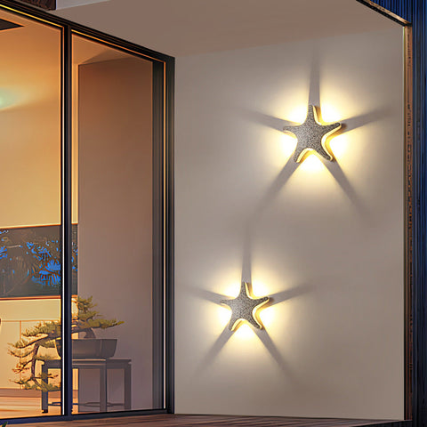 Wasserdichte Wandleuchte in Seesternform