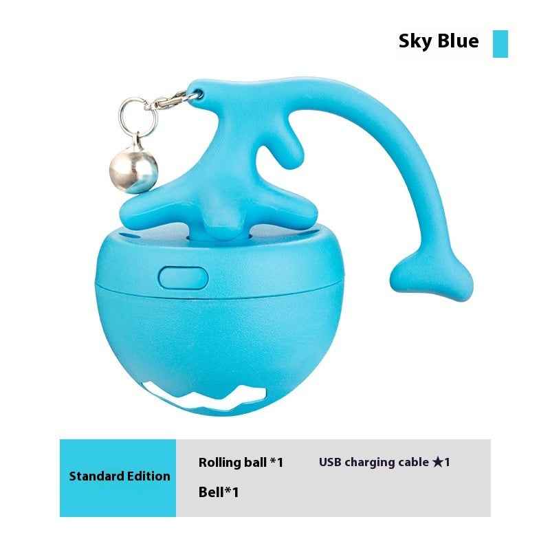 Smart Interactive Cat Toy Ball USB Rechargeable Moving Rolling Ball USB Rechargeable Ball Smart Moving Pets Toy Self-Play Pet Products - Shopteufel