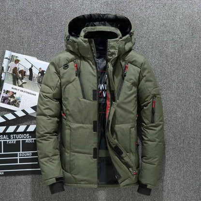 Outdoor Windproof Hooded Jacket Leisure Sports Coat With Pockets Warm Mens Clothing - Shopteufel