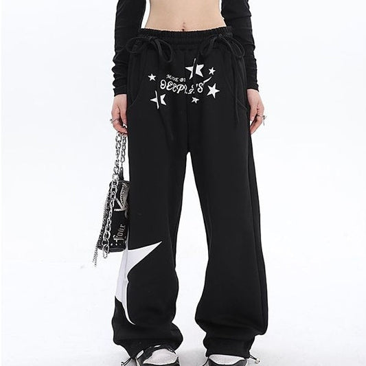 Retro-High-Street Hip-Hop Print Jogginghose - Shopteufel