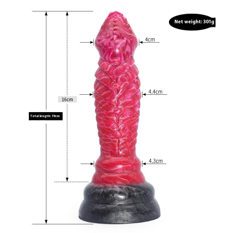 Farbiger Dildo, tierähnlicher Penis, Masturbator, unregelmäßiger Analplug - Shopteufel