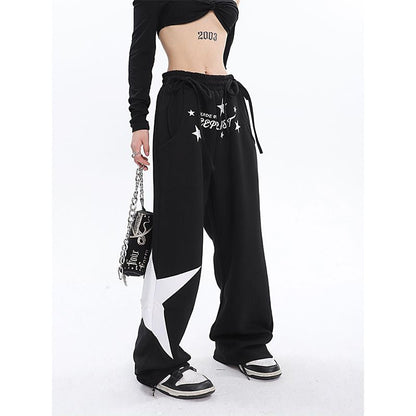Retro-High-Street Hip-Hop Print Jogginghose - Shopteufel