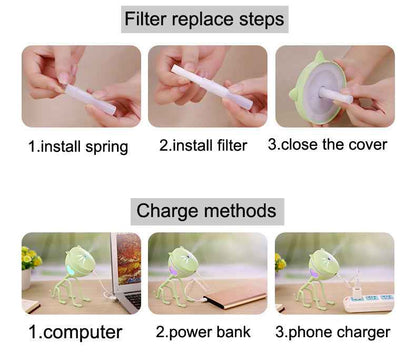 150ML Katzen-Ultraschall-Luftbefeuchter Aromatherapie-Diffusoren USB Auto-Lufterfrischer Home Mini-Luftwasser-Luftreiniger Led Birne Diffusor - Shopteufel