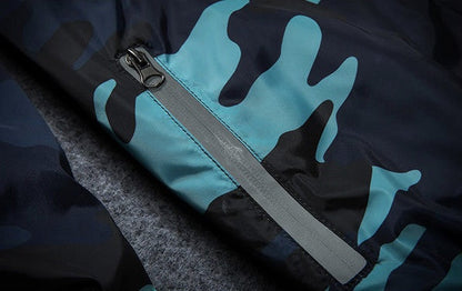 Covrlge Herrenjacke, modische Frühlingsjacke, Camouflagejacke mit Leuchtreißverschluss - Shopteufel