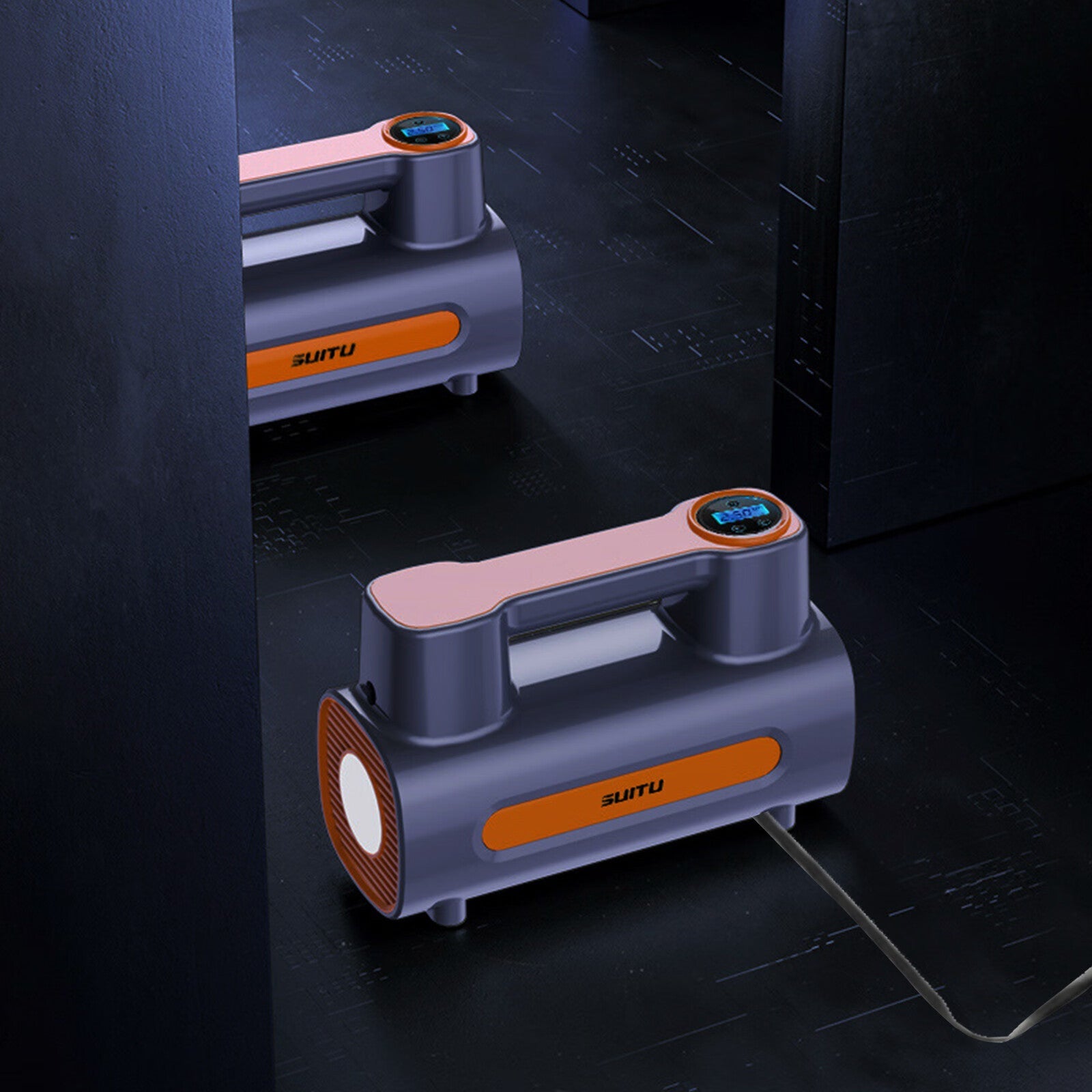 12V Gleichstrom-Reifenfüller, tragbarer elektrischer Gleichstrom-Autoreifenkompressor für Autoreifen - Shopteufel