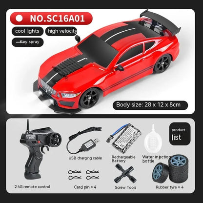 Remote Control Car Four-wheel Drive Drift Racing Car With Light Spray Boy Toy Remote Control Toy Car - Shopteufel