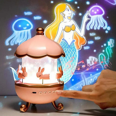 Nachtlichtprojektor für Kinderzimmer, drehbar, USB-aufladbar