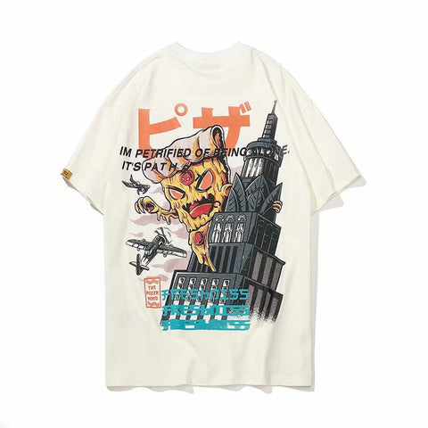 Neues Kurzarm-T-Shirt mit europäischem und amerikanischem Street-Hip-Hop-Print – ein trendiges Shirt für Männer und Frauen