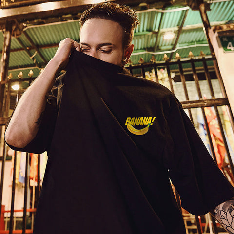 Hip-Hop-T-Shirt, Übergröße, locker, Kurzarm, Herren