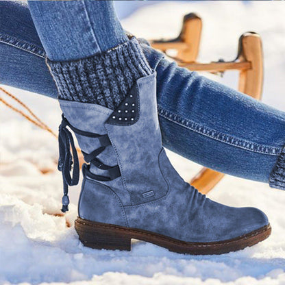 Damen-Winterstiefel, wadenhohe Schneestiefel - Shopteufel