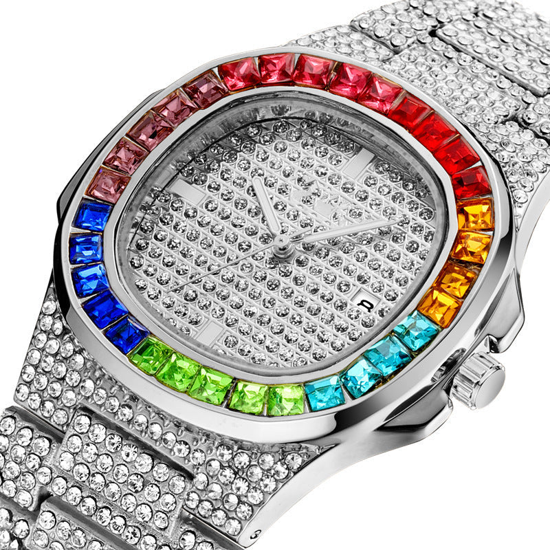 Trendige Herrenuhr mit quadratischem Diamanten - Shopteufel