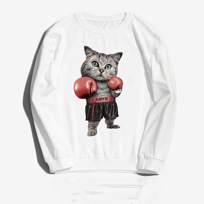 Hiphop Hip-Hop Pullover Parodie Boxkatze Dünner Samt - Shopteufel