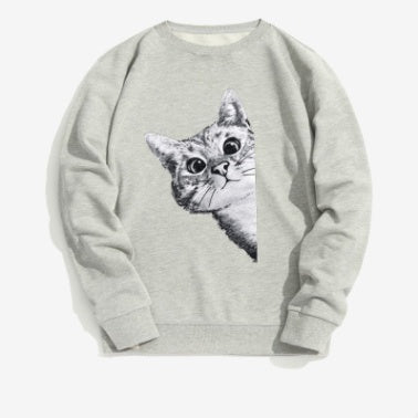Hiphop Hip-Hop Pullover Parodie Boxkatze Dünner Samt - Shopteufel
