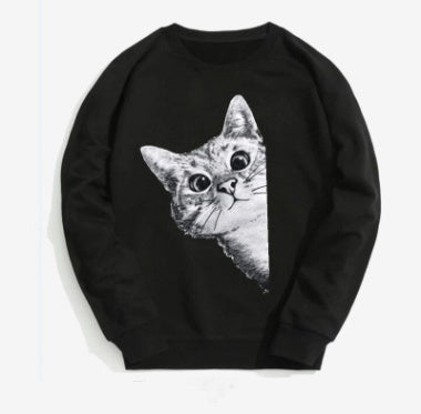 Hiphop Hip-Hop Pullover Parodie Boxkatze Dünner Samt - Shopteufel