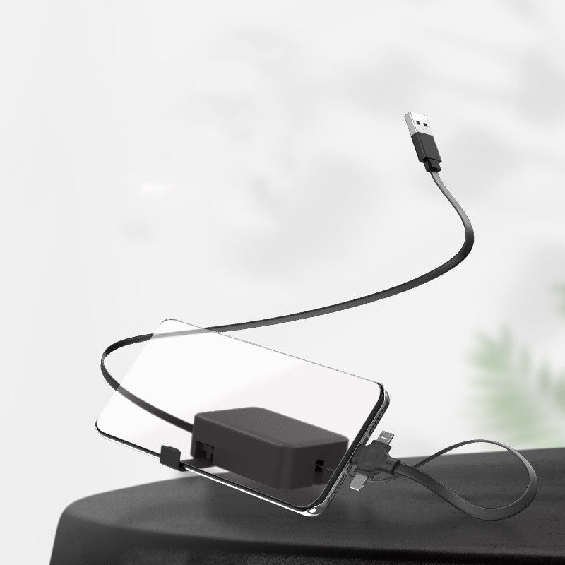 4-in-1-Einziehkabel, kreatives Macaron-USB-C-Micro-Kabel für iPhones mit Handyhalterung - Shopteufel