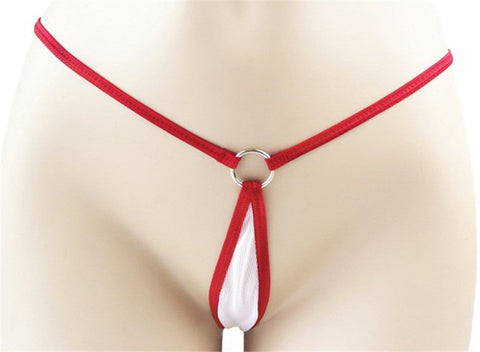 Sexy Dessous-Tanga, sexy T-Shirt, sexy offener Schritt