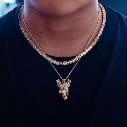 Hip-Hop-Kronen-Totenkopf-Halskette - Shopteufel