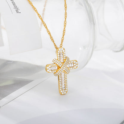 Kreuz-Hip-Hop Goldkette - Shopteufel