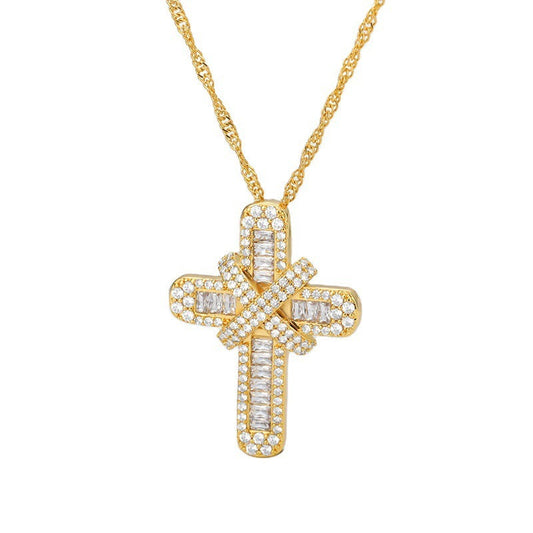 Kreuz-Hip-Hop Goldkette - Shopteufel