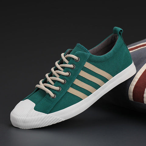 Herren-Sneaker aus vulkanisiertem Canvas mit rutschfester Gummisohle, lässig, flach, hochwertig