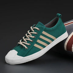 Herren-Sneaker aus vulkanisiertem Canvas mit rutschfester Gummisohle, lässig, flach, hochwertig
