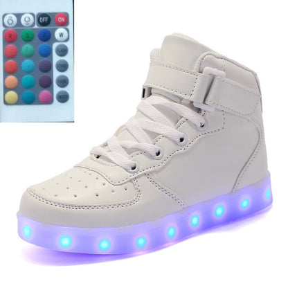 Hohe LED-Leuchtschuhe mit Fernbedienung, quadratische Ghost Dance Leuchtschuhe, leuchtende Laufschuhe für Damen und Herren - Shopteufel