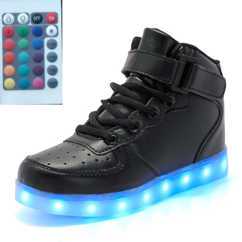 Hohe LED-Leuchtschuhe mit Fernbedienung, quadratische Ghost Dance Leuchtschuhe, leuchtende Laufschuhe für Damen und Herren - Shopteufel