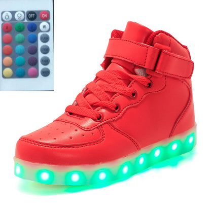 Hohe LED-Leuchtschuhe mit Fernbedienung, quadratische Ghost Dance Leuchtschuhe, leuchtende Laufschuhe für Damen und Herren - Shopteufel