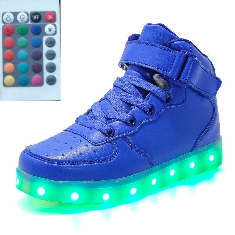 Hohe LED-Leuchtschuhe mit Fernbedienung, quadratische Ghost Dance Leuchtschuhe, leuchtende Laufschuhe für Damen und Herren - Shopteufel