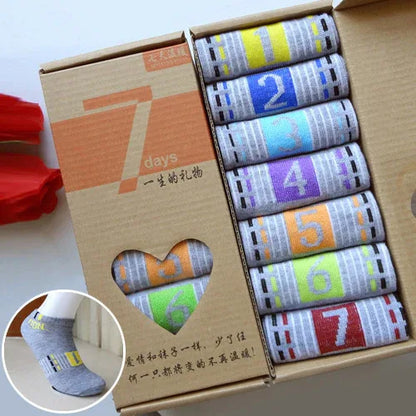 Weiße PolyCotton-Socken,7-Tage-Socken für Herren - Shopteufel