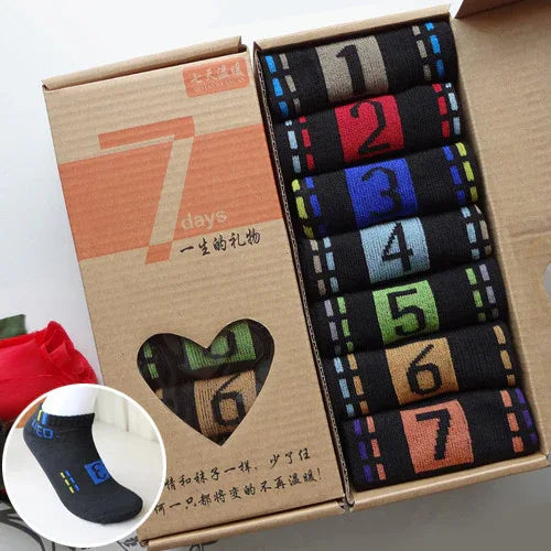 Weiße PolyCotton-Socken,7-Tage-Socken für Herren - Shopteufel