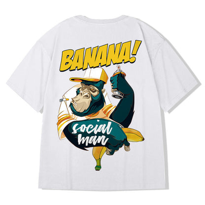 Hip-Hop-T-Shirt, Übergröße, locker, Kurzarm, Herren - Shopteufel