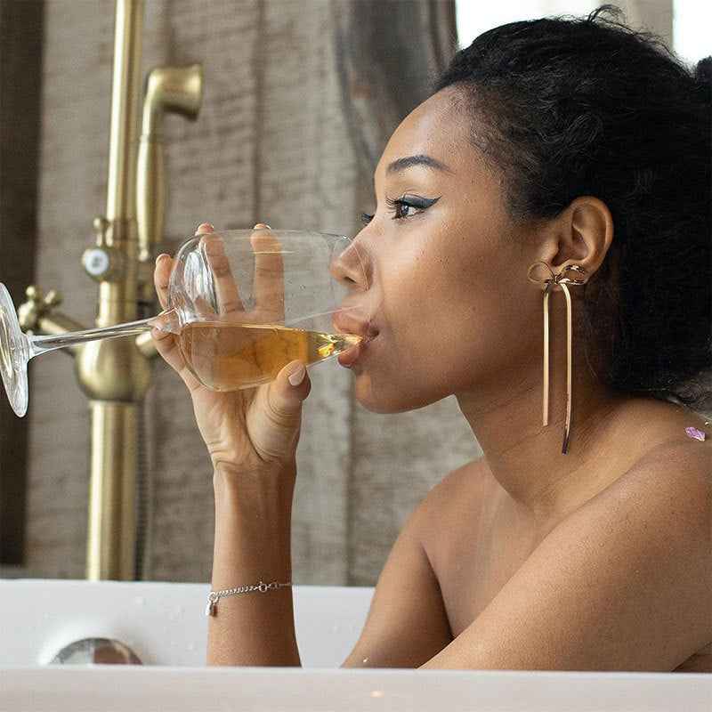 Stainless Steel Jewelry Wholesale Non-tarnish Herringbone Bow Earrings Hypoallergenic 18k Gold Plated Ribbon Bow Bowknot Earring - Shopteufel