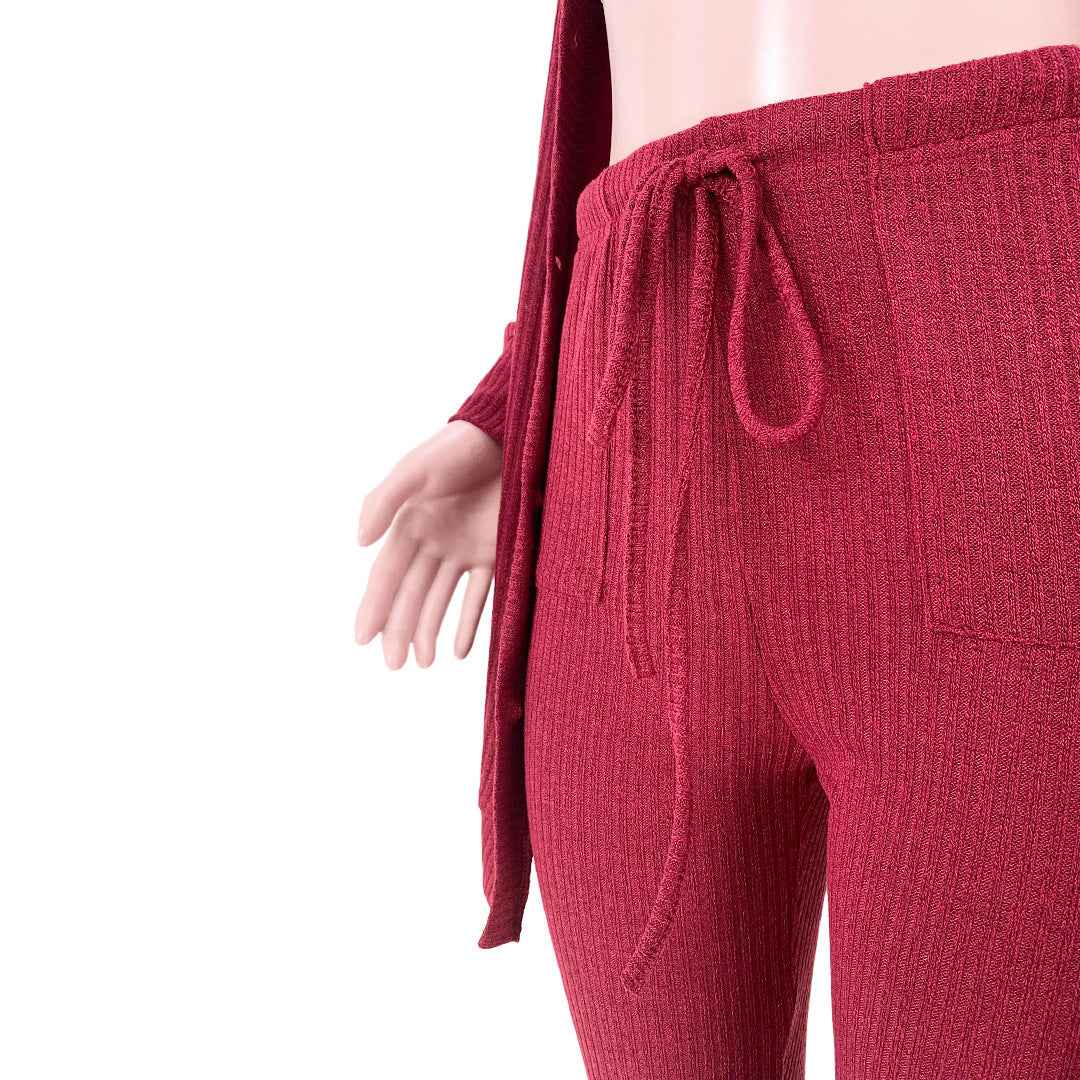 Sweater Coat Underwear Pocket 3-piece Set Suit - Shopteufel