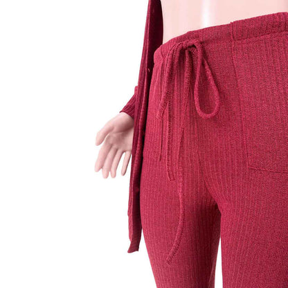 Sweater Coat Underwear Pocket 3-piece Set Suit - Shopteufel