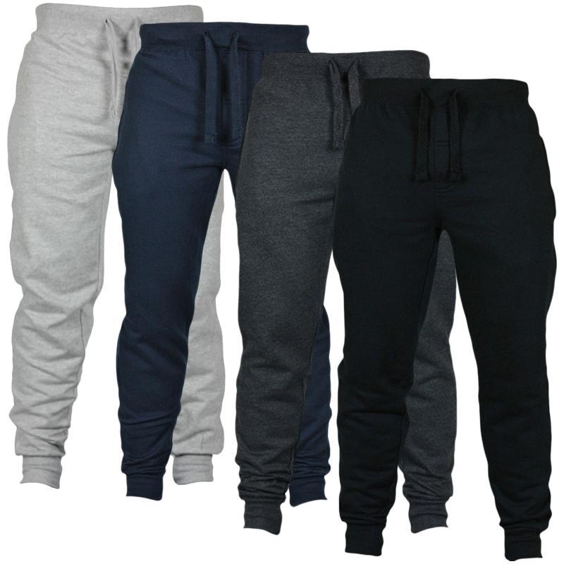 Herren-Freizeithose aus Fleece, einfarbig, mit Kordelzug - Shopteufel