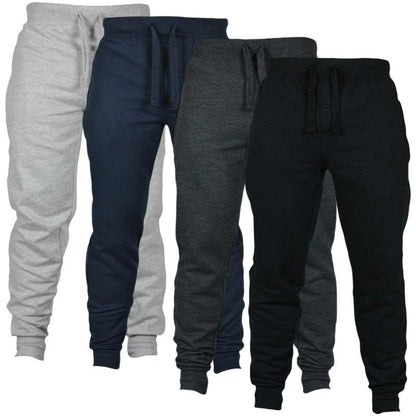 Herren-Freizeithose aus Fleece, einfarbig, mit Kordelzug - Shopteufel