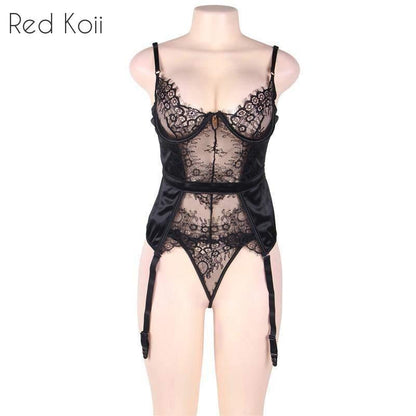 Sexy Spitzen-Dessous, transparent - Shopteufel