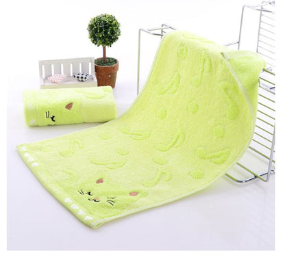 Badetücher aus Bambusfaser mit Katzenmotiv - Shopteufel