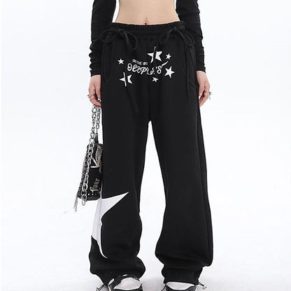 Retro-High-Street Hip-Hop Print Jogginghose - Shopteufel