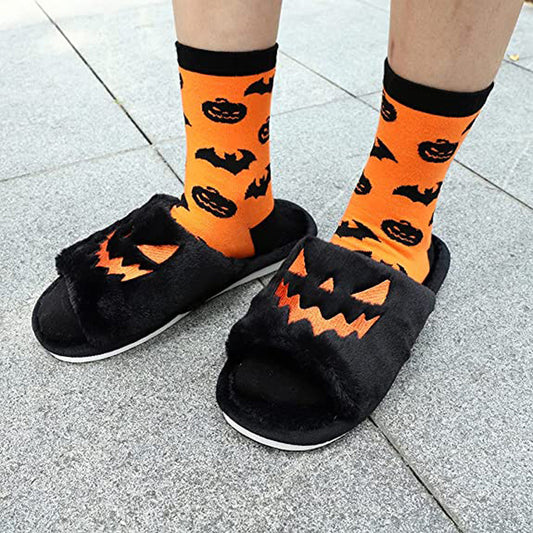 Halloween-Schuhe Winter Niedliche Warme Hausschuhe Damen