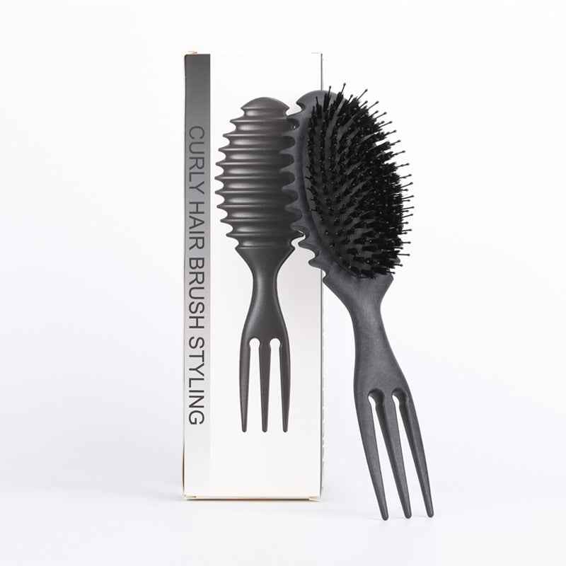 Lockendefinierende Haarbürste mit Borsten, Friseursalon-Kamm - Shopteufel