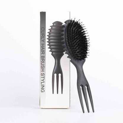 Lockendefinierende Haarbürste mit Borsten, Friseursalon-Kamm - Shopteufel